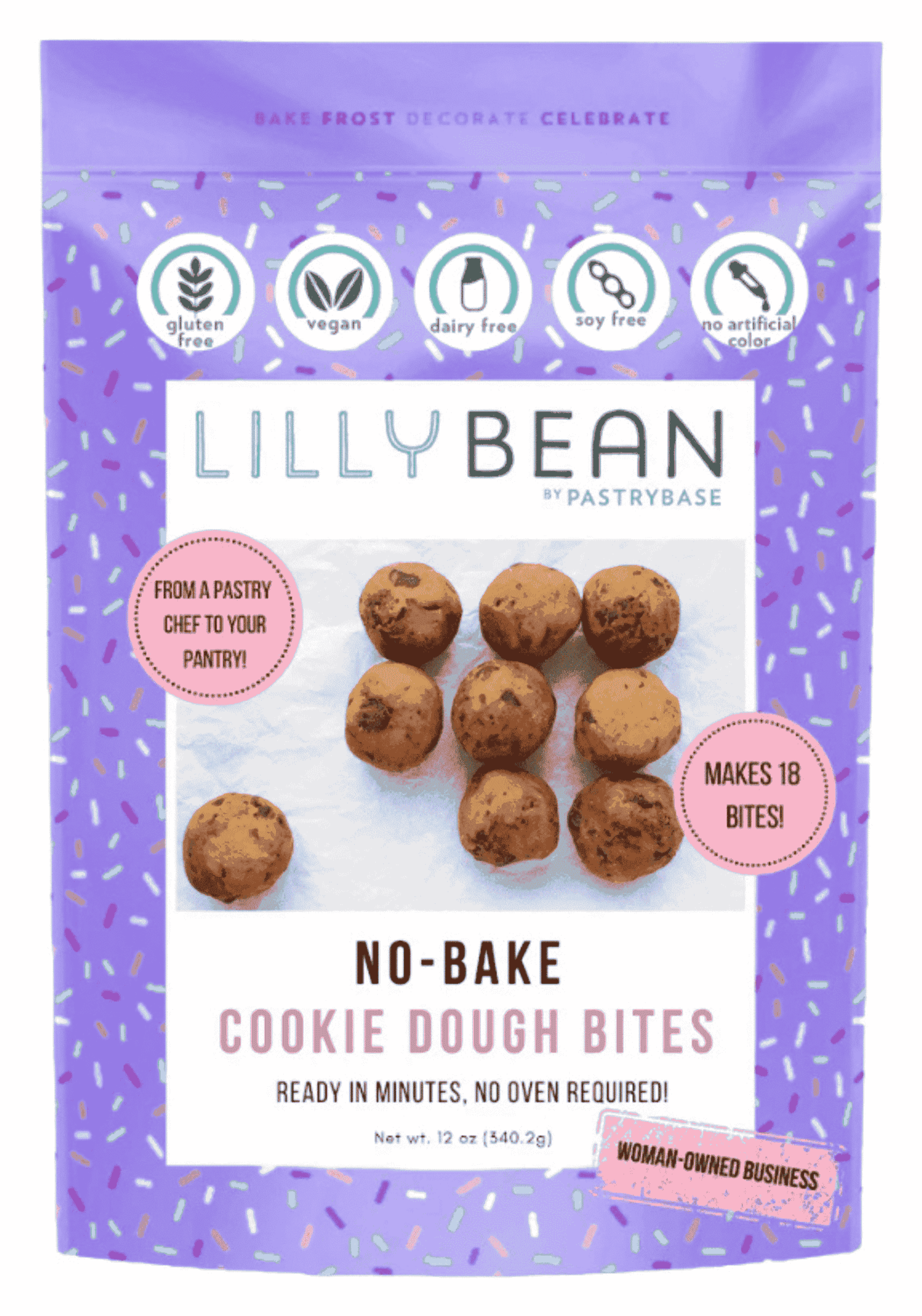 LillyBean No-Bake Cookie Dough Bites Mix - Gluten-free & Vegan - LillyBean Baking