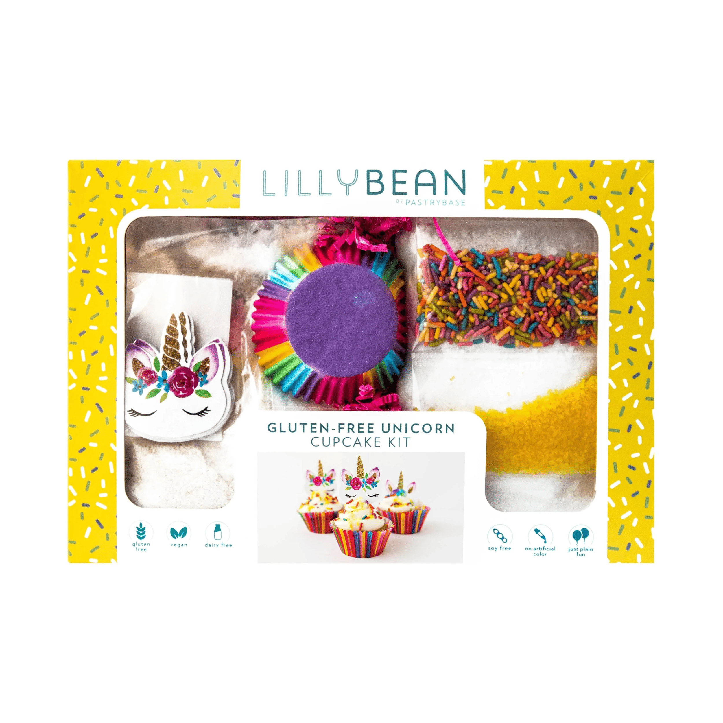 LillyBean Unicorn Cupcake Baking & Decorating Kit / Gift - Gluten-free & Vegan - LillyBean Baking