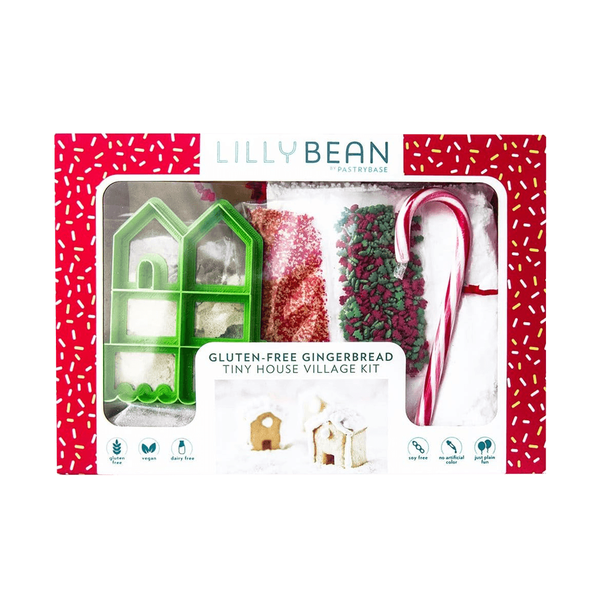 Gluten-Free Gingerbread Tiny House Village Baking Kit (Top-9 allergen-free & Vegan!) - LillyBean Baking