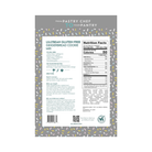 Back of LillyBean Gingerbread Cookie Mix pouch showing ingredients, allergen statement and cut-out cookie directions