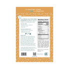 Back of LillyBean Pumpkin Spice Cake & Cupcake Mix pouch showing ingredients, allergen statement and cupcake and cake directions