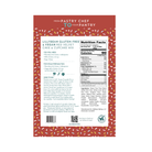 Back of LillyBean Red Velvet Cake & Cupcake Mix pouch showing ingredients, allergen statement and cupcake and cake directions