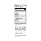 Nutrition Facts panel for LillyBean Red Velvet Cake & Cupcake Mix, 12 servings per bag, 90 calories per serving