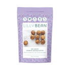 LillyBean No-Bake Cookie Dough Bites Mix front of pouch, top-9 allergen-free, vegan and gluten-free edible cookie dough mix, 12 oz