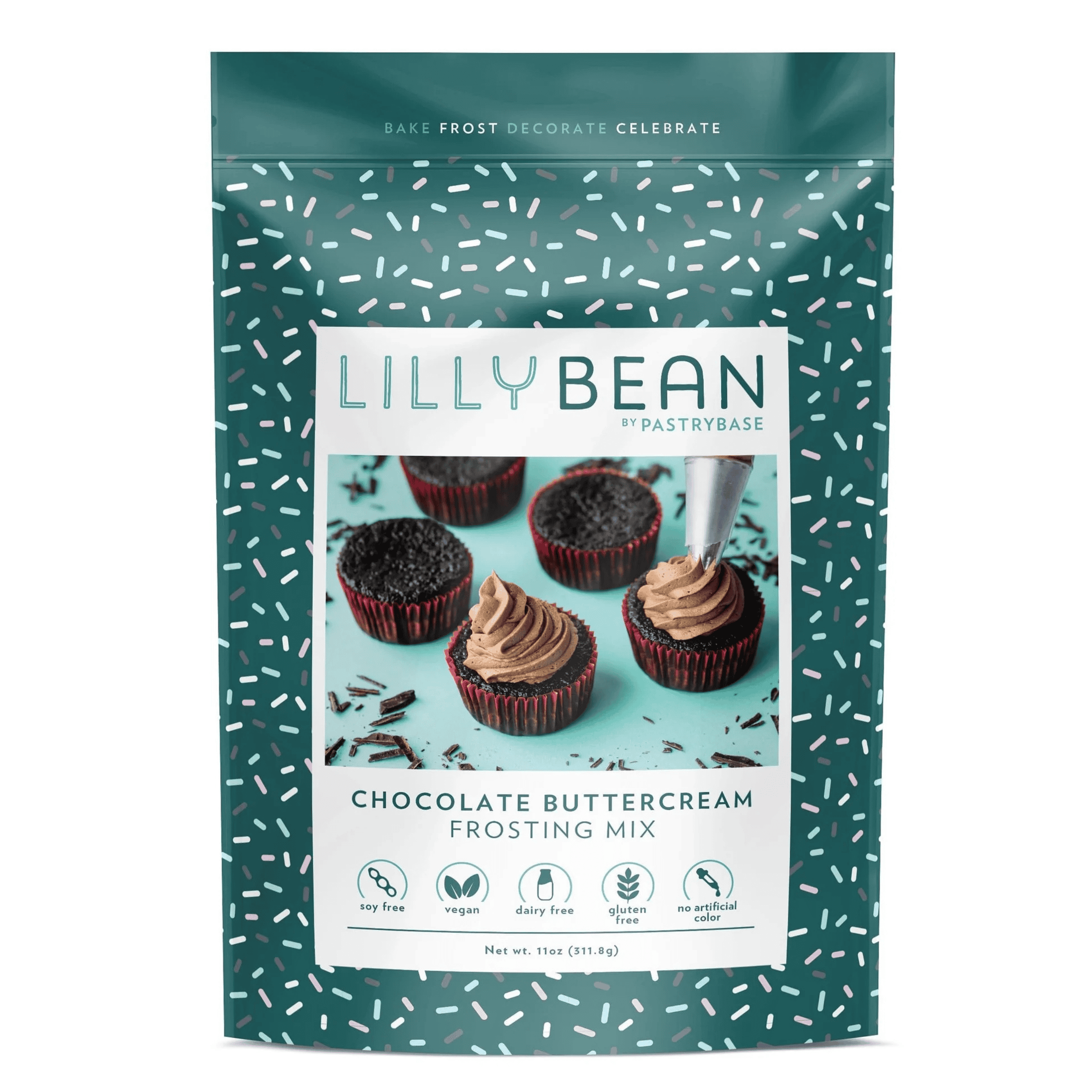 LillyBean Chocolate Buttercream Frosting Mix - Gluten-free & Vegan - LillyBean Baking