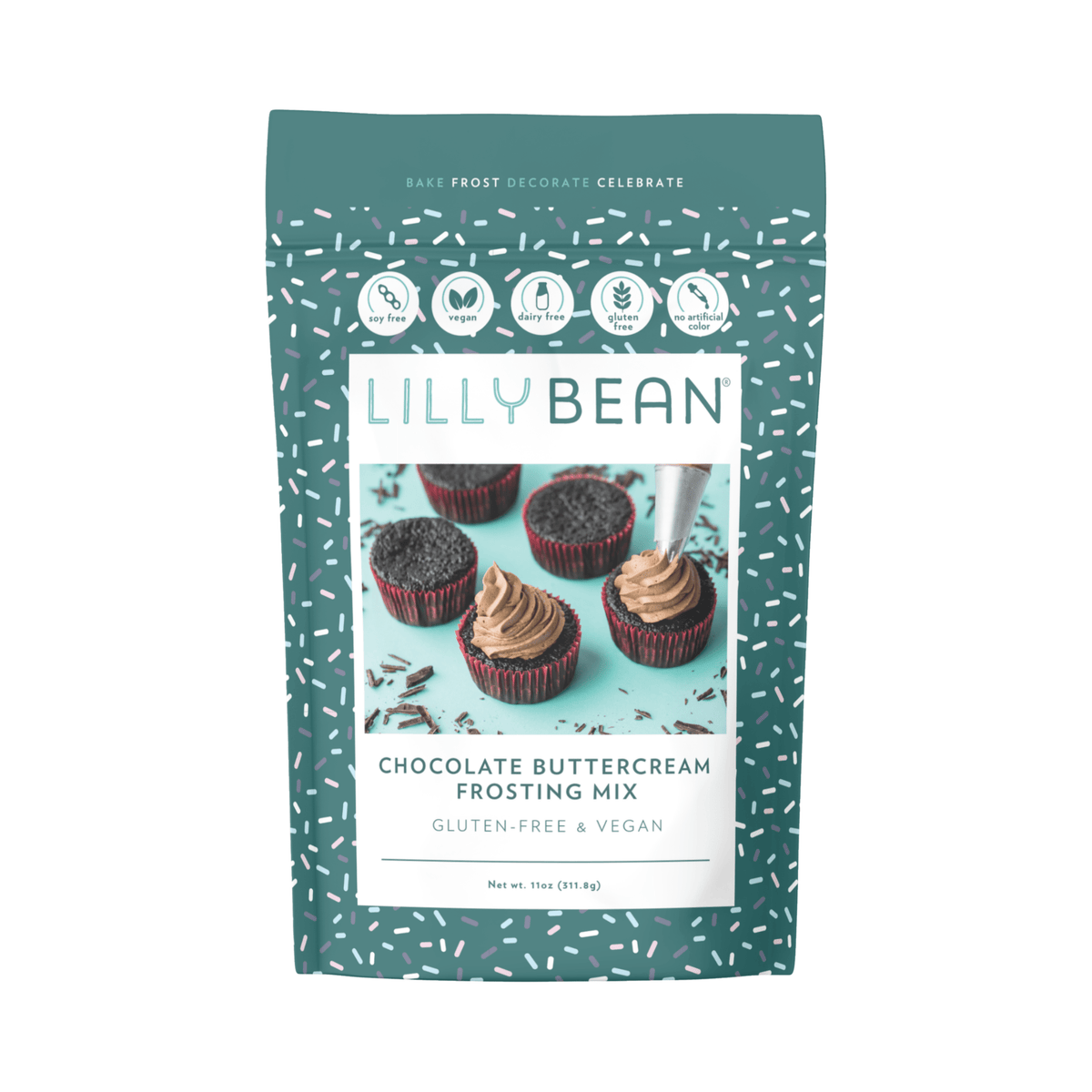 LillyBean Chocolate Buttercream Frosting Mix - Gluten-free & Vegan - LillyBean Baking