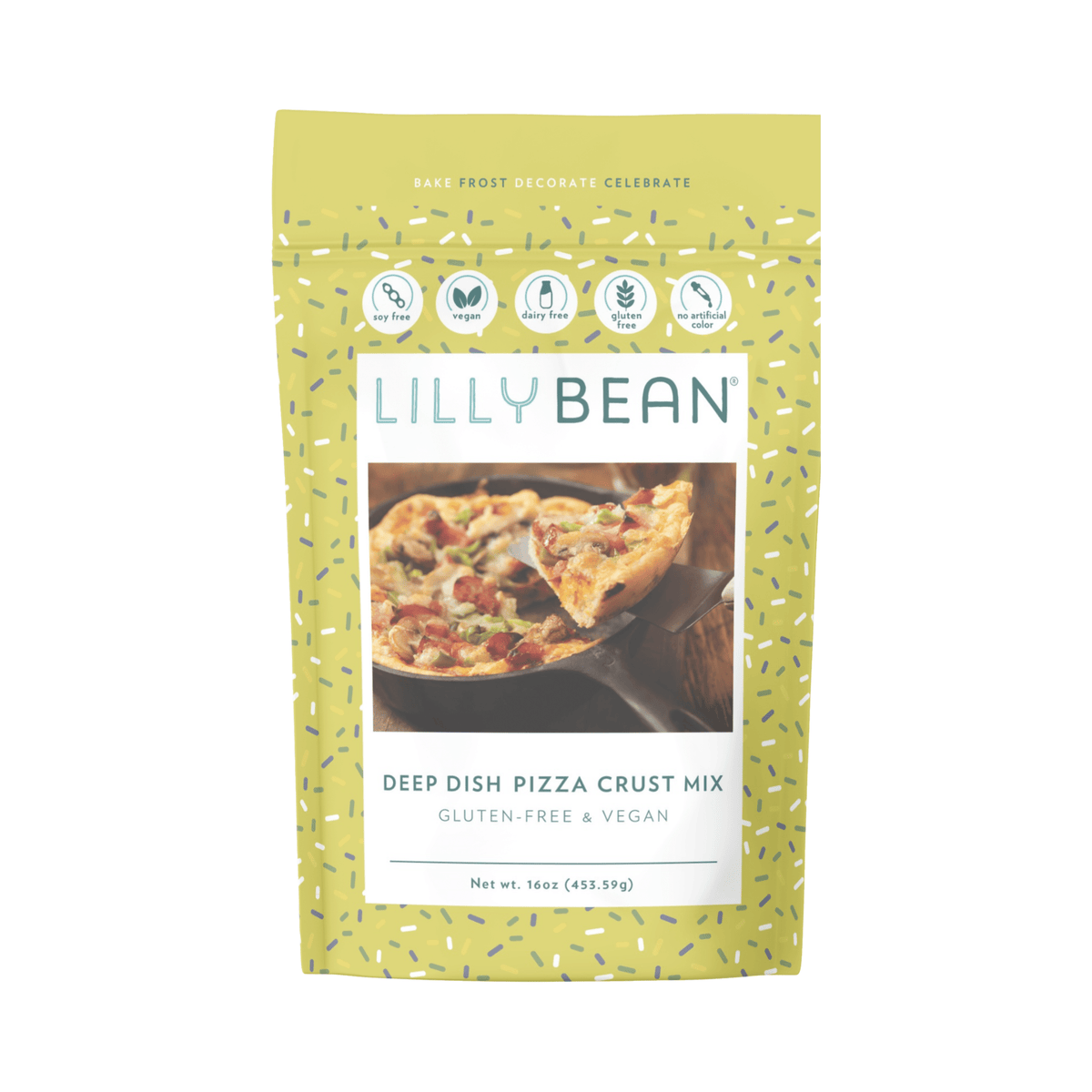 LillyBean Deep Dish Pizza Crust Mix - Gluten-free & Vegan - LillyBean Baking