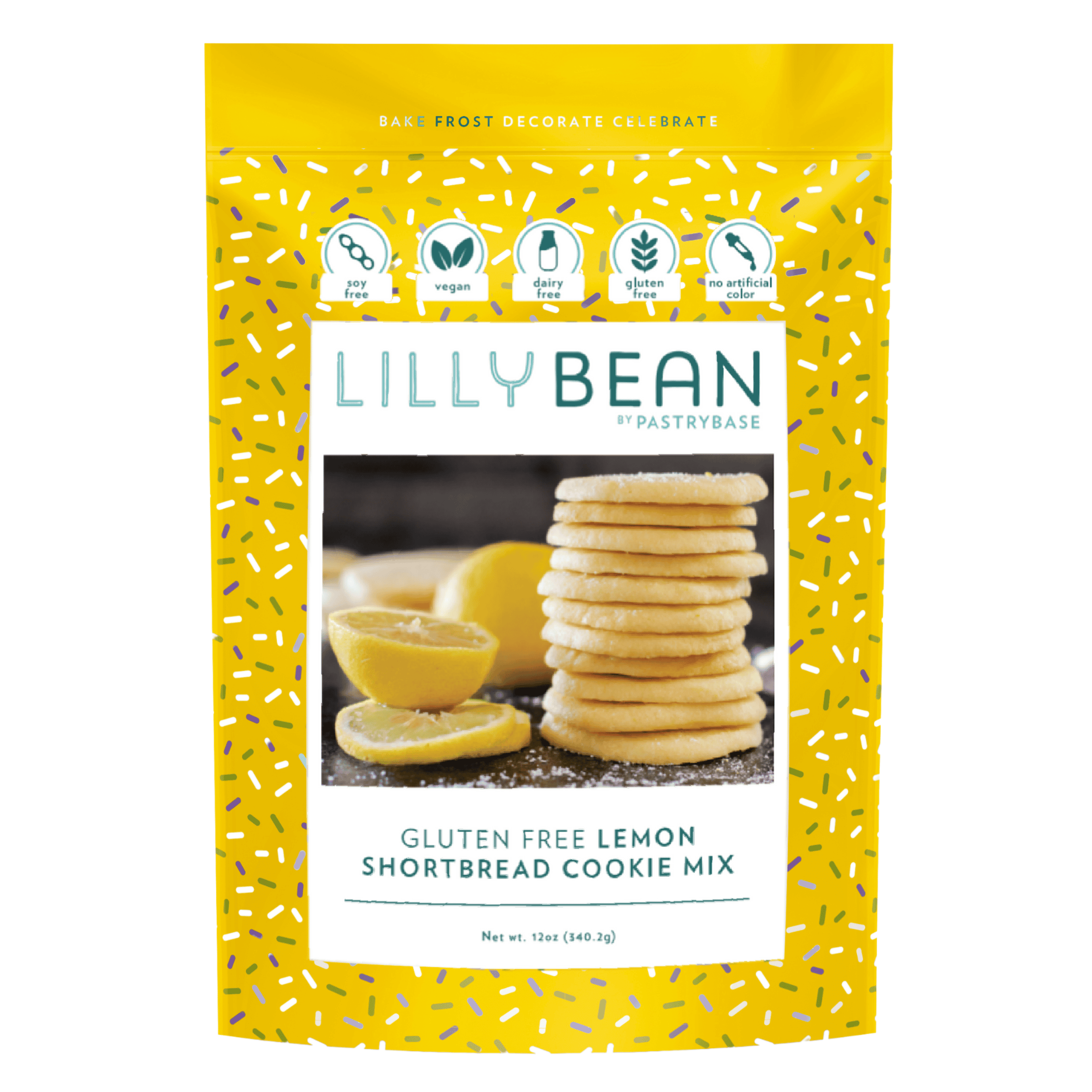 LillyBean Lemon Shortbread Cookie Mix - Gluten-free & Vegan - LillyBean Baking