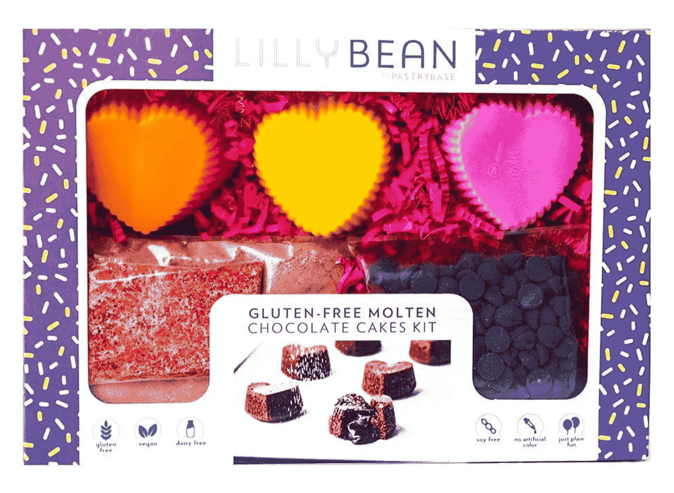 LillyBean Molten Chocolate Lava Cake Baking Kit - Gluten-free & Vegan - LillyBean Baking
