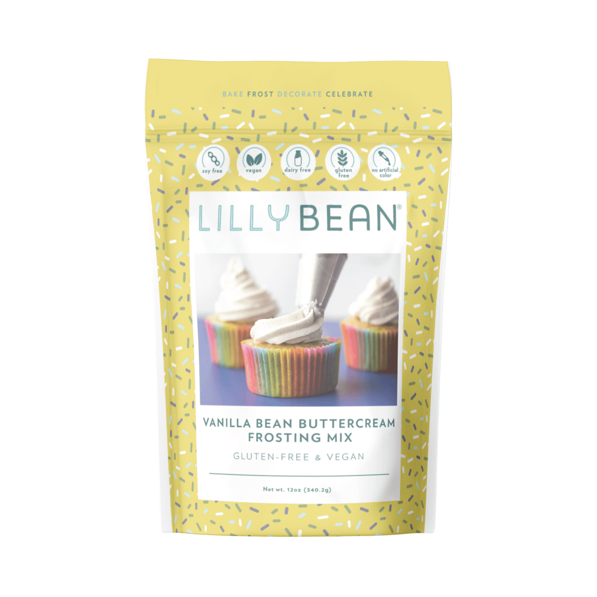LillyBean Vanilla Bean Buttercream Frosting Mix - Gluten-free & Vegan - LillyBean Baking