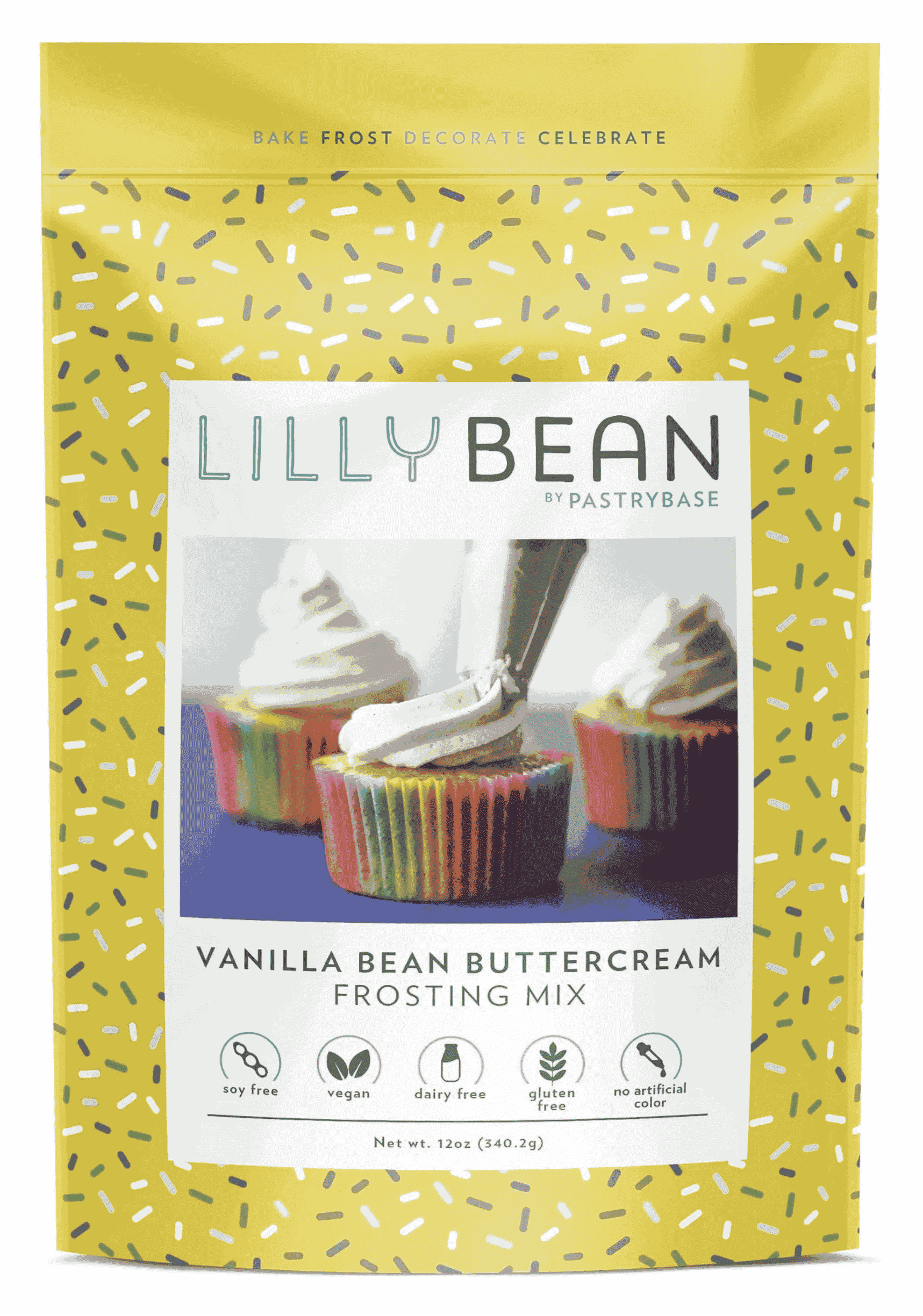 LillyBean Vanilla Bean Buttercream Frosting Mix - Gluten-free & Vegan - LillyBean Baking