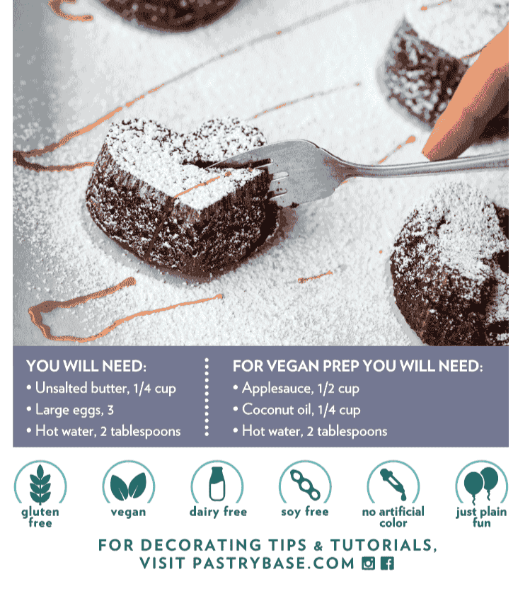LillyBean Molten Chocolate Lava Cake Baking Kit - Gluten-free & Vegan - LillyBean Baking