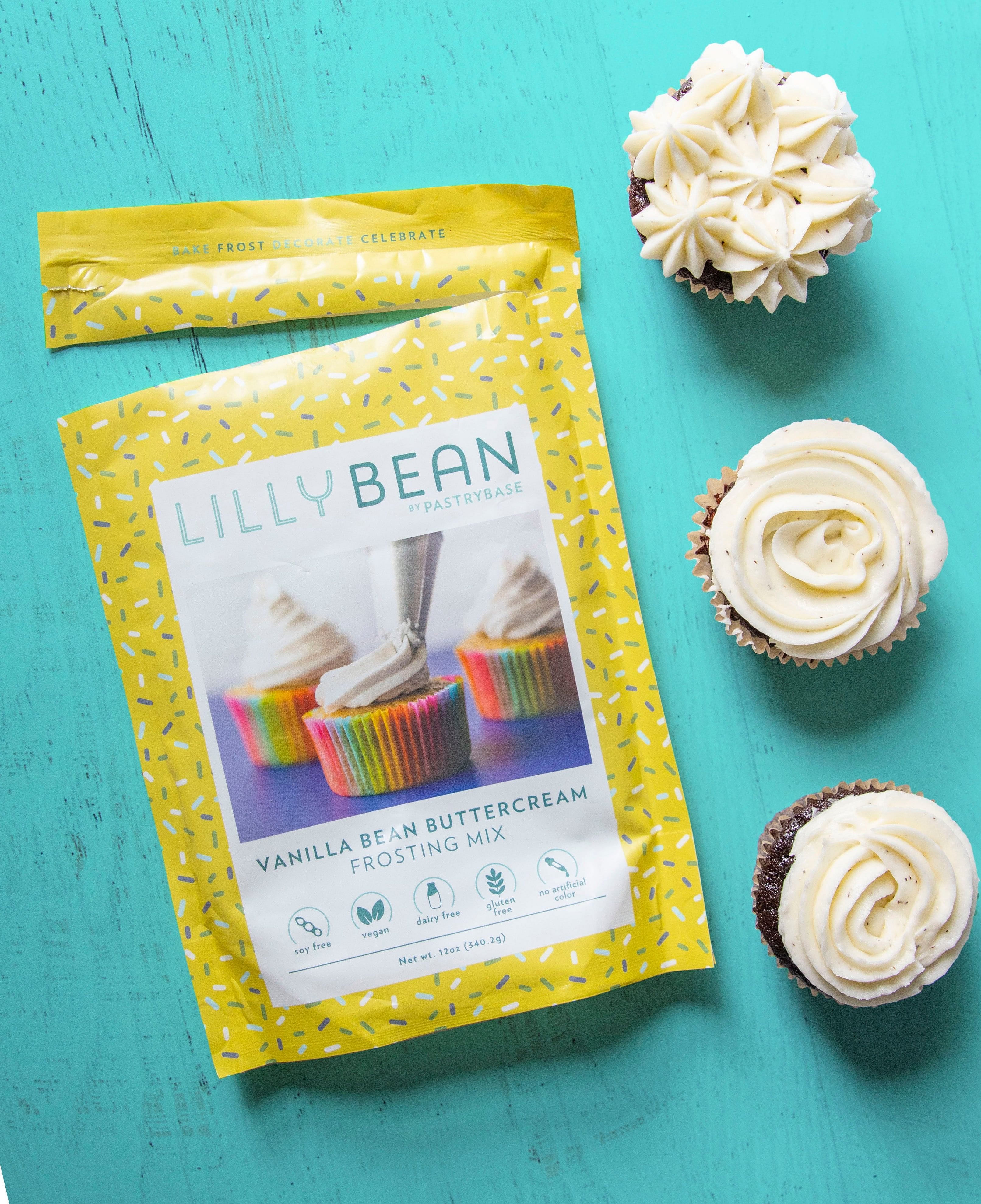 LillyBean Vanilla Bean Buttercream Frosting Mix - Gluten-free & Vegan - LillyBean Baking